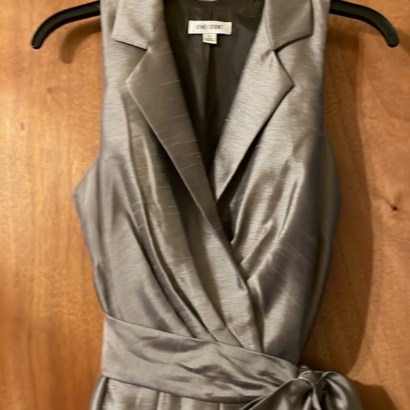 Jones Studio business classy AND glamorous A line sleeveless dress w/ belt (mlb) - Picture 2 of 10
